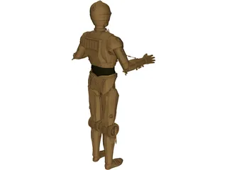 Star Wars C3PO Robot 3D Model preview