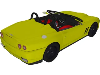 Ferrari 550 Barchetta (2000) 3D Model preview