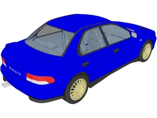 Subaru Impreza WRX GT Turbo (1998) 3D Model preview