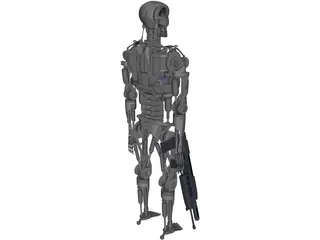 Terminator T-800 Metal Skeleton 3D Model preview