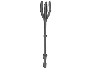 Wicked Bladed Mace 3D Model preview