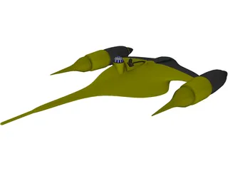 Star Wars Episode II Naboo Fighter 3D Model preview
