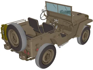 Jeep Willys (1935) 3D Model preview