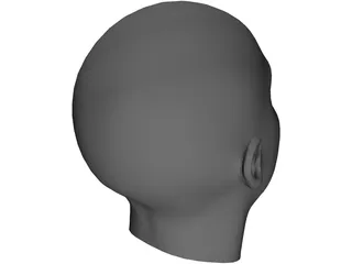 Human Head 3D Model preview
