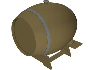 Beer Barrel Dispencer 3D Model preview