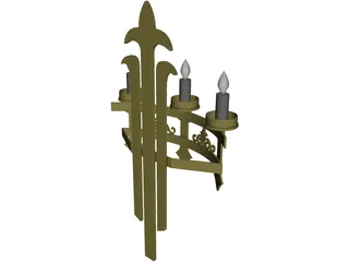 Lamp Wall 3D Model preview