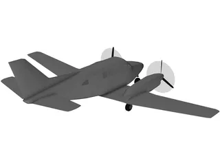 Beechcraft Super King Air 100 3D Model preview