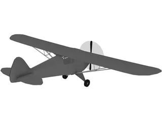 Piper J-3 Cub 3D Model preview