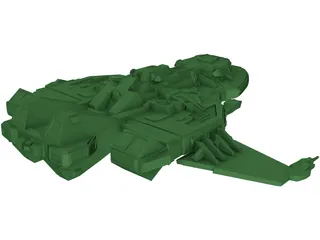 Spaceship 3D Model preview