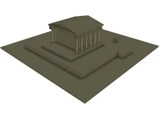 Temple 3D Model preview
