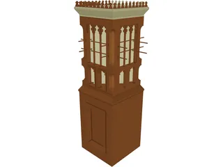 Wind Tower UAE 3D Model preview