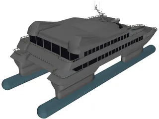 Navetek Catamaran 3D Model preview