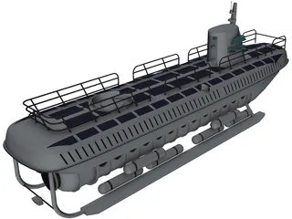 Atlantis Tour Submarine 3D Model preview