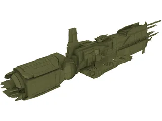 Starship Sulaco 3D Model preview