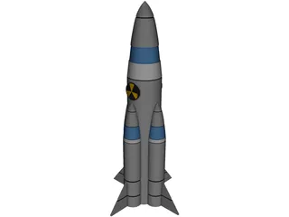 Nuclear Missile 3D Model preview