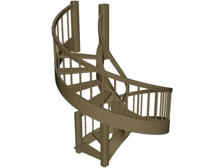 Spiral Staircase 3D Model preview