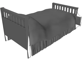 Bed Childs [+Headboard and Chest] 3D Model preview