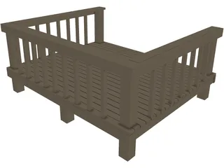 Desk Inclosed 3D Model preview