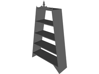 Book Shelf A-Frame 3D Model preview