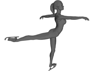 Figure Skater 3D Model preview