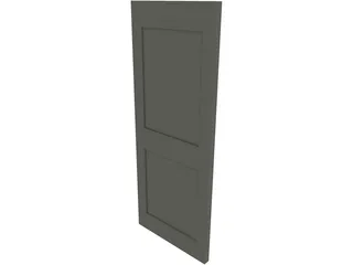 Door Single 2 Panel 3D Model preview
