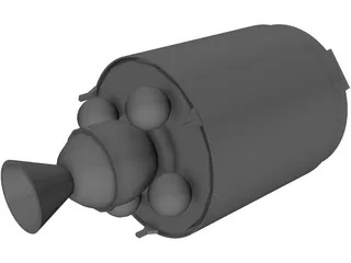 Hughes 376 Communications Satellite 3D Model preview