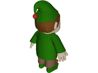 Elf Short 3D Model preview