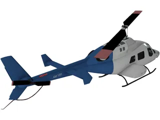 Bell 222 3D Model preview