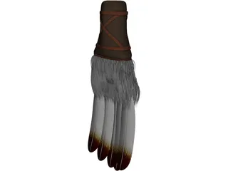 Native American Prayer Fan 3D Model preview