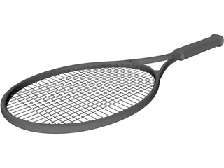 Tennis Racquet 3D Model preview