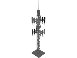 Cell Tower 3D Model preview