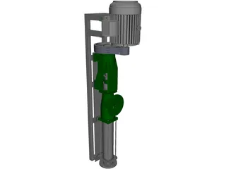 Screw Pump 3D Model preview