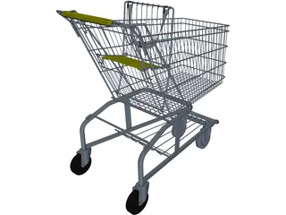 Shopping Cart 3D Model preview