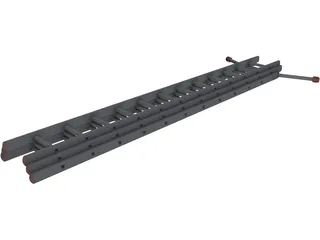 Triple Extension Ladder 3D Model preview