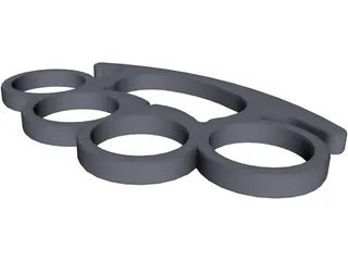 Brass Knuckles 3D Model preview