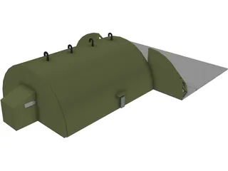Tabvee Aircraft Shelter 3D Model preview