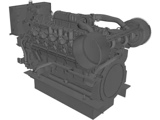 Engine Diesel 3D Model preview
