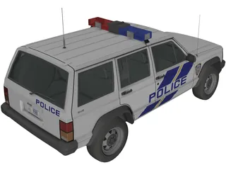 Jeep Cherokee Police 3D Model preview