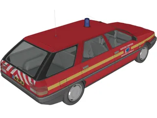 Renault 21 Nevada Fire 3D Model preview