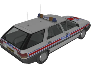 Renault 21 Nevada Police 3D Model preview