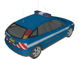 Ford Focus Gendarmerie 3D Model preview