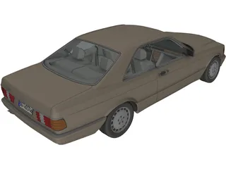 Mercedes-Benz 500 SEC (1984) 3D Model preview
