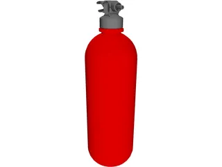 Gun Cap on Bottle 3D Model preview