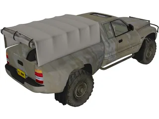 Dodge RAM Army 3D Model preview