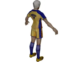 Soccer Player 3D Model preview
