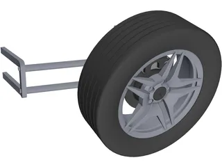 Sliding Pillar Suspension 3D Model preview