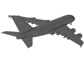Airbus A380 3D Model preview