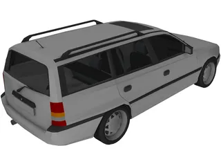 Opel Kadett E Caravan 3D Model preview