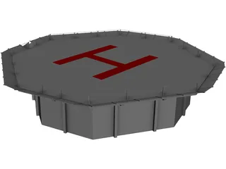 Heli Pad 3D Model preview