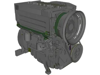 Deutz Turbo Diesel Engine (2011) 3D Model preview
